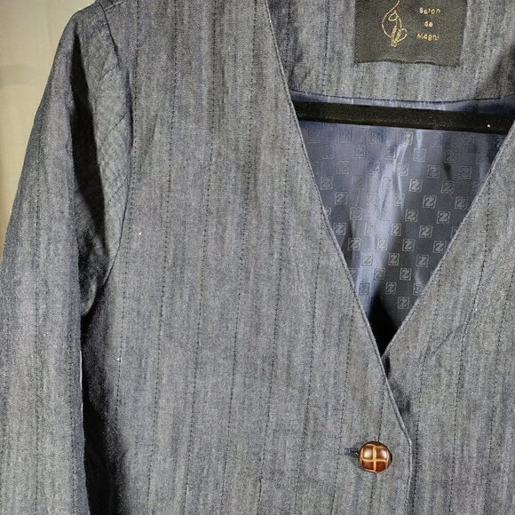 Salon De Magni Blue Blazer (Denim) Jacket See Pictures For Size Estimate - Picture 3 of 14